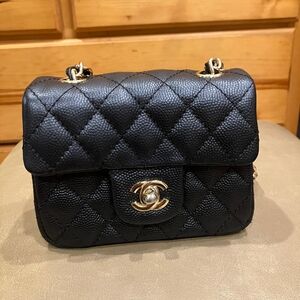 Black Quilted Leather Bag
